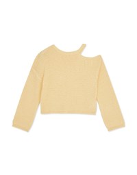 Off Shoulder Knit Long Sleeved Top