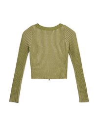 【SHIUAN'S DESIGN】Retro Straight Double Zip Knit Top