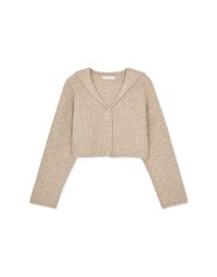 Knit Top Cardigan With Preppy Collar