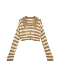 【MEIGO's Design】Sweet Sultry Big Collar Striped Knit Top