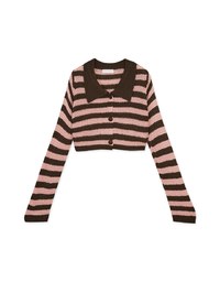 【MEIGO's Design】Sweet Sultry Big Collar Striped Knit Top