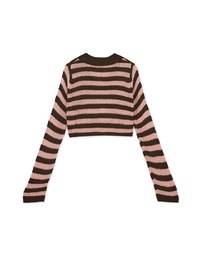 【MEIGO's Design】Sweet Sultry Big Collar Striped Knit Top