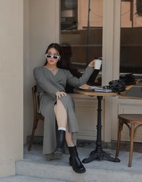 Cross Straps Knit Top