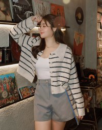 Lapel Line Knit Top