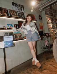 Lapel Line Knit Top