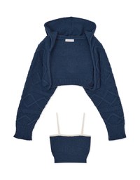 Knit Hooded Set Wear
