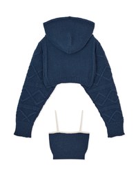 Knit Hooded Set Wear