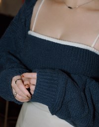 Knit Hooded Set Wear