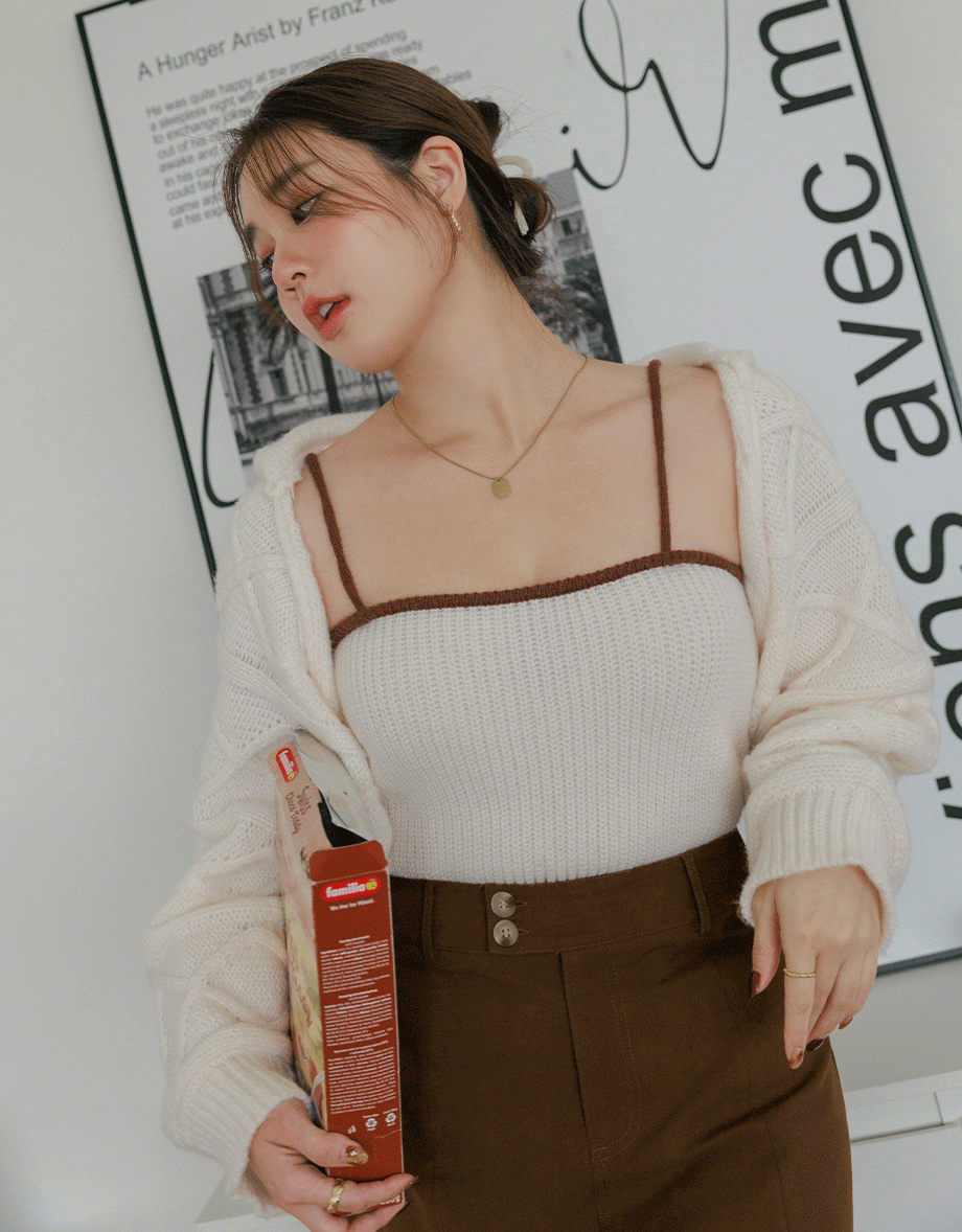 Knit Hooded Set Wear