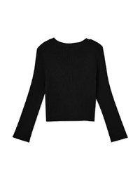 Skewed Buttoned Knit Top