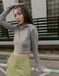 【SHIUAN'S DESIGN】Micro Cut Out Hooded Top