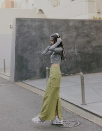 【SHIUAN'S DESIGN】Micro Cut Out Hooded Top