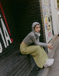 【SHIUAN'S DESIGN】Micro Cut Out Hooded Top