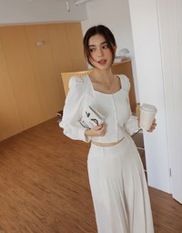 Elegant Chic Puff Long Sleeve Top