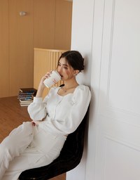 Elegant Chic Puff Long Sleeve Top