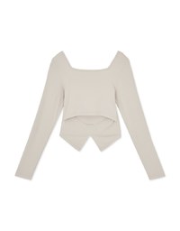 Back Hollow Square Neck Top