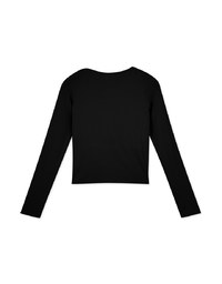 Sloping Shoulder Hollow Top (With Padding)
