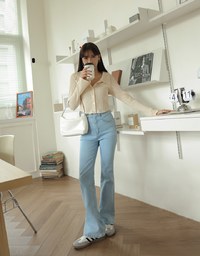 Lapel Cardigan Knit Top