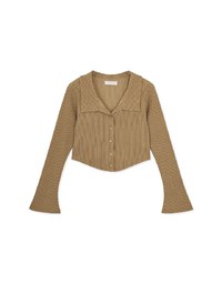 Lapel Cardigan Knit Top