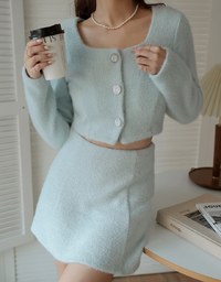 Square-Neck Velvet Top