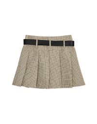 【SHIUAN'S DESIGN】Classic Pleated Mini Skirt (With Belt)