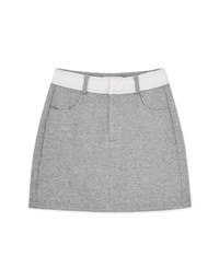 Contrast Color Fleece Skirt
