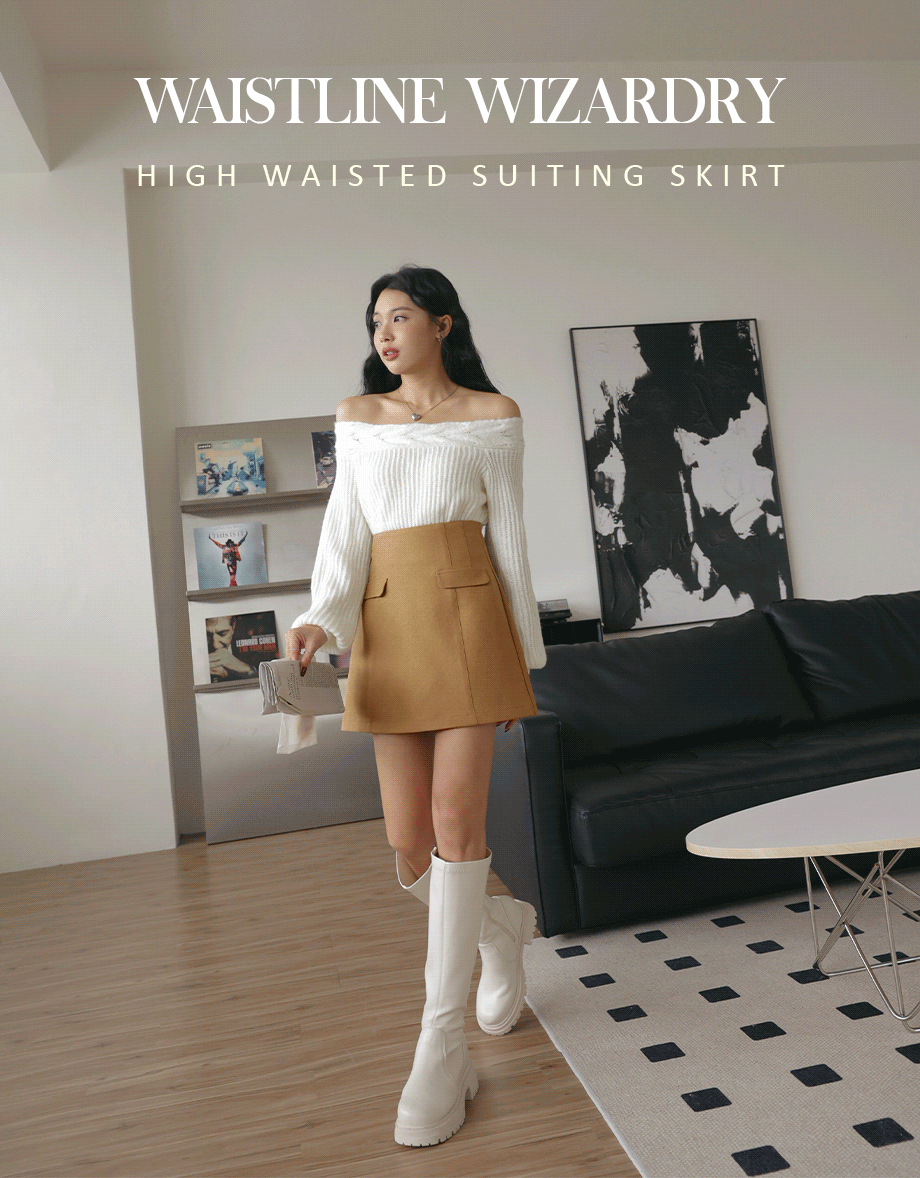 Wizardly Waistline Suit Skirt