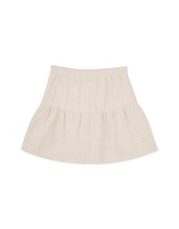 Tweed Woolen Tiered Mini Skirt