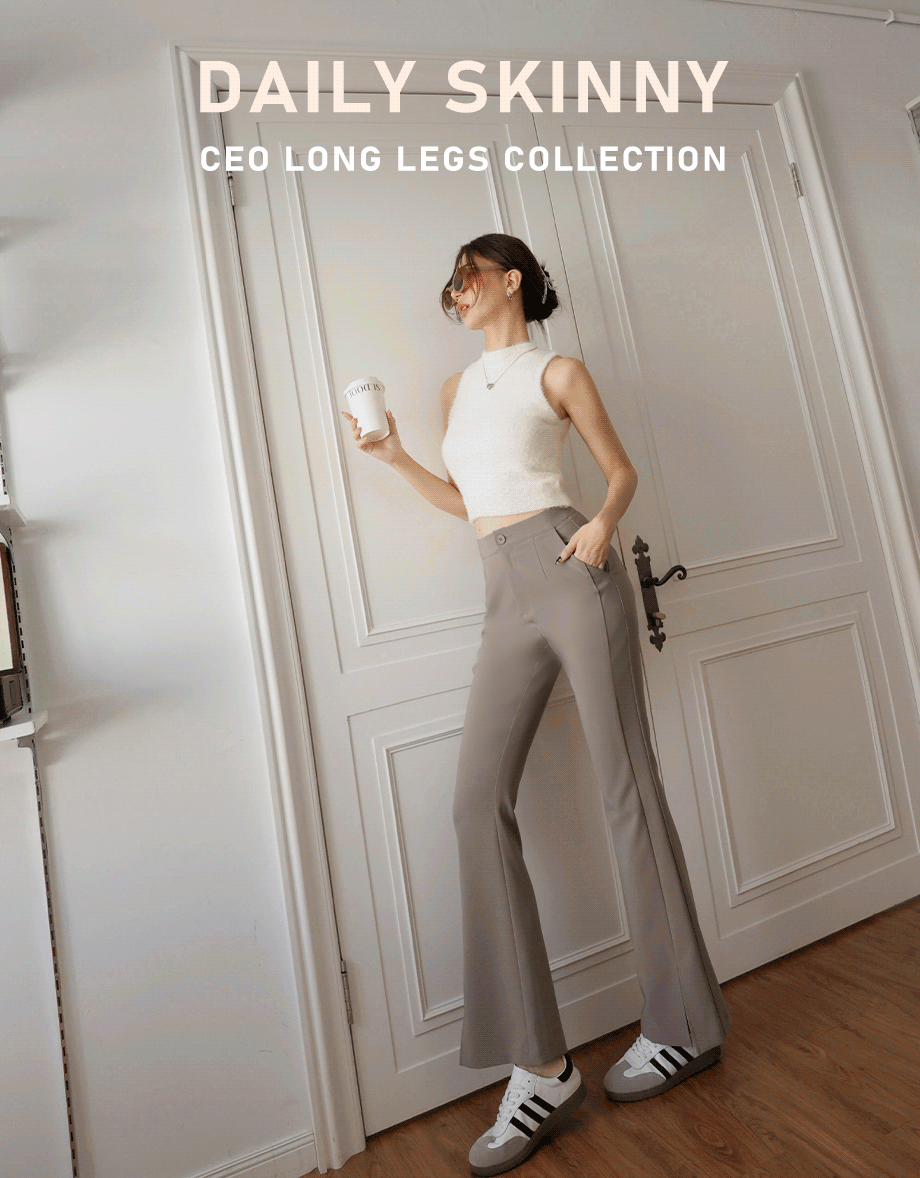 High Elastic Slit CEO Suit Pants