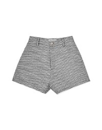 Retro Tweed Textured Shorts