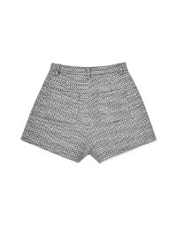 Retro Tweed Textured Shorts