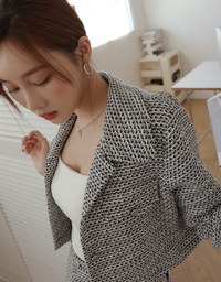 Retro Tweed Textured Shorts