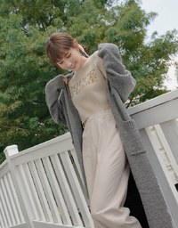 【MEIGO's Design】Fashionable Matte Faux Leather Wide Pants