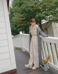 【MEIGO's Design】Fashionable Matte Faux Leather Wide Pants