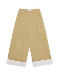 【MEIGO's Design】Pleated Concealed Placket Wide Pants