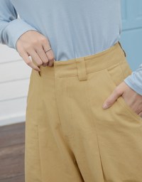 【MEIGO's Design】Pleated Concealed Placket Wide Pants