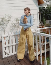 【MEIGO's Design】Pleated Concealed Placket Wide Pants
