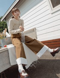 【MEIGO's Design】Pleated Concealed Placket Wide Pants