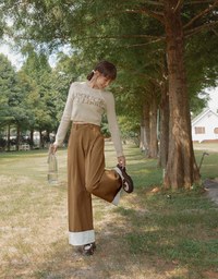 【MEIGO's Design】Pleated Concealed Placket Wide Pants