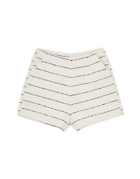 Simple Striped Tweed Shorts