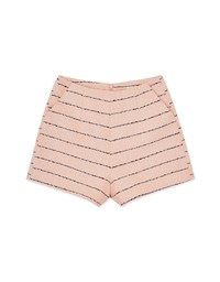 Simple Striped Tweed Shorts