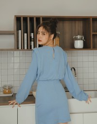 Casual Chic Round Neck Loose Mini Dress