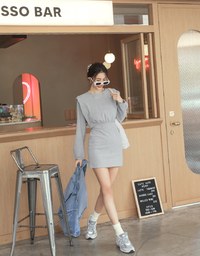 Casual Chic Round Neck Loose Mini Dress