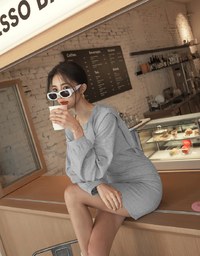 Casual Chic Round Neck Loose Mini Dress