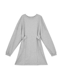 Hollow Shoulder Side Button Cottom Mini Dress