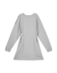 Hollow Shoulder Side Button Cottom Mini Dress