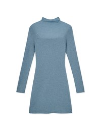 Turtleneck Sheer Bodycon Mini Dress