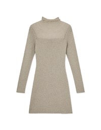 Turtleneck Sheer Bodycon Mini Dress