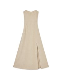Knit Tube Dress Maxi Length with Bra Padded