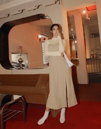 Knit Tube Dress Maxi Length with Bra Padded